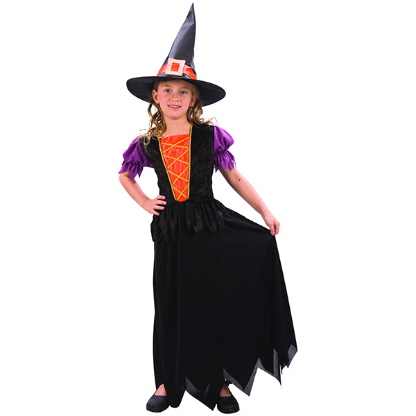 Sorcière de carnaval, taille orange/violet. M.