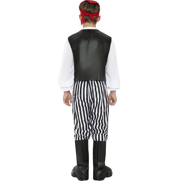 Children's pirate costume black/white