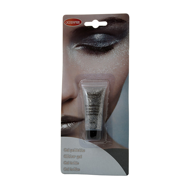 Fasnacht Glitter Gel, silber, 14 ml