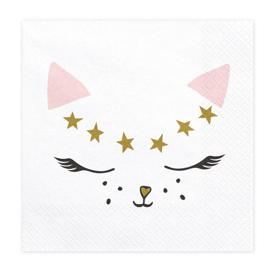 Amscan 20 Napkins Kitten 33x33cm
