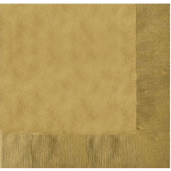 20 napkins, 33 cm, gold