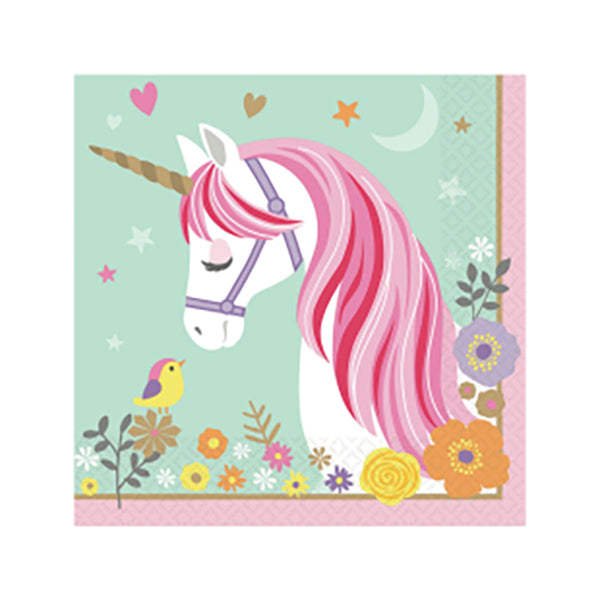 Amscan 16 Servietten Magical Unicorn