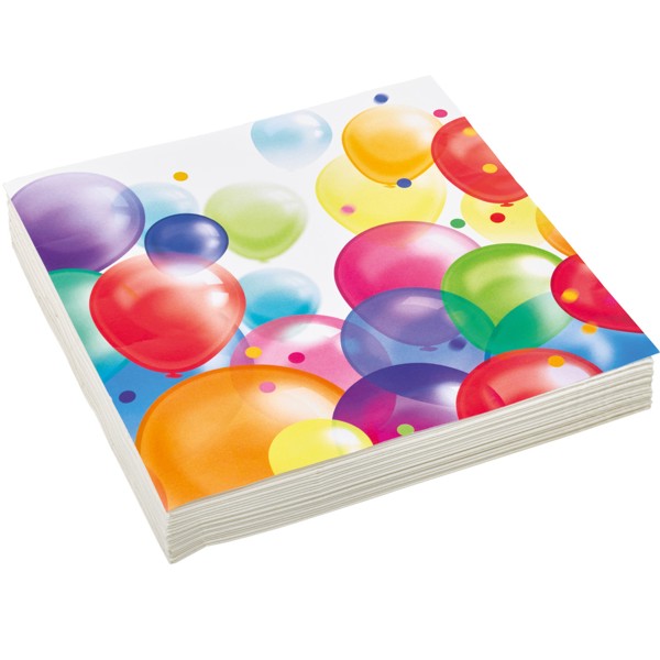 Amscan 20 Napkins, Balloons, 33 x 33 cm