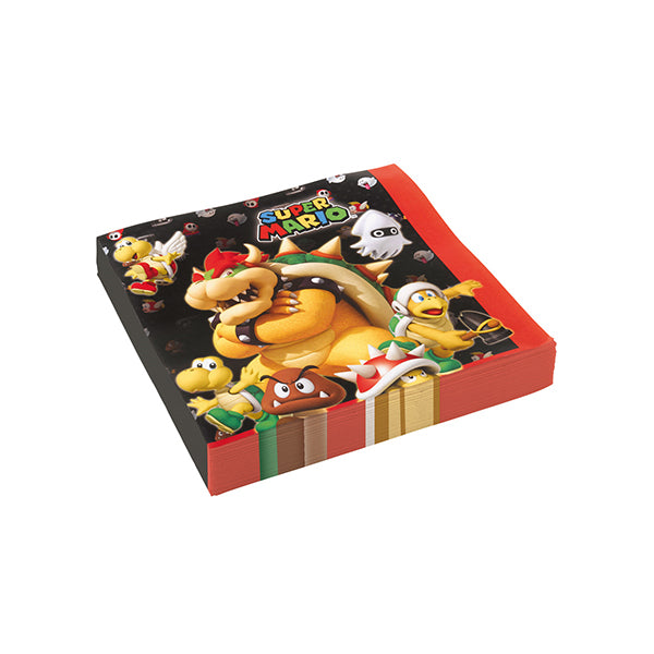 Amscan 20 Napkins Super Mario
