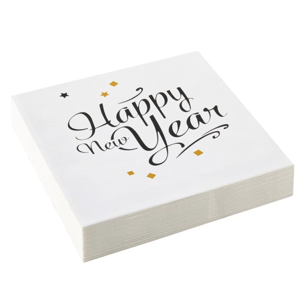 Amscan 20 Napkins Happy New Year 33x33cm