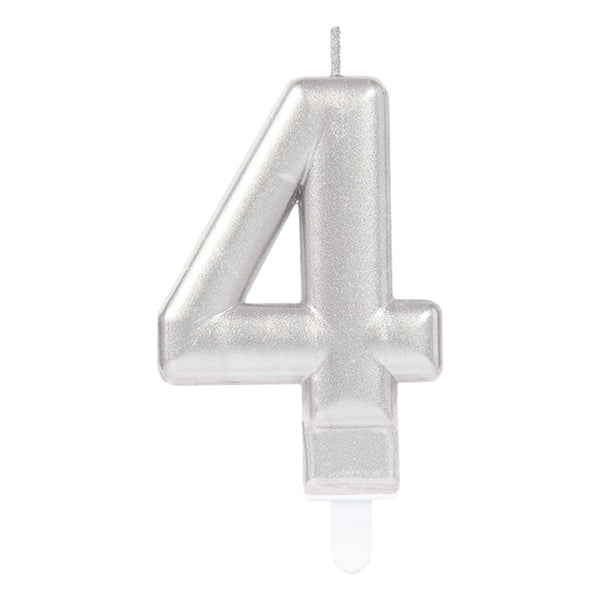 Amscan number candle 4 silver