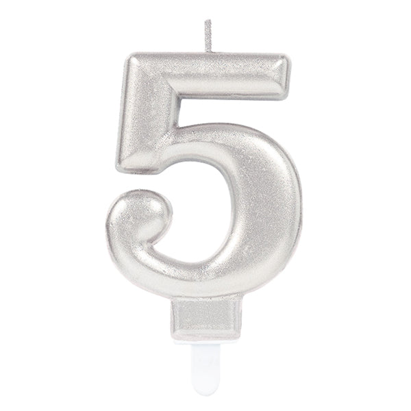 Amscan number candle 5 silver