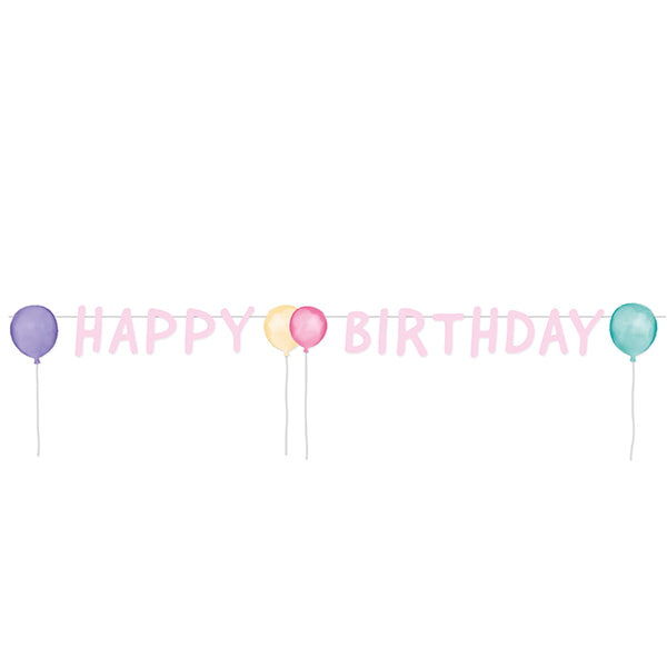 Amscan Partykette Happy Birthday Pastel 150cm