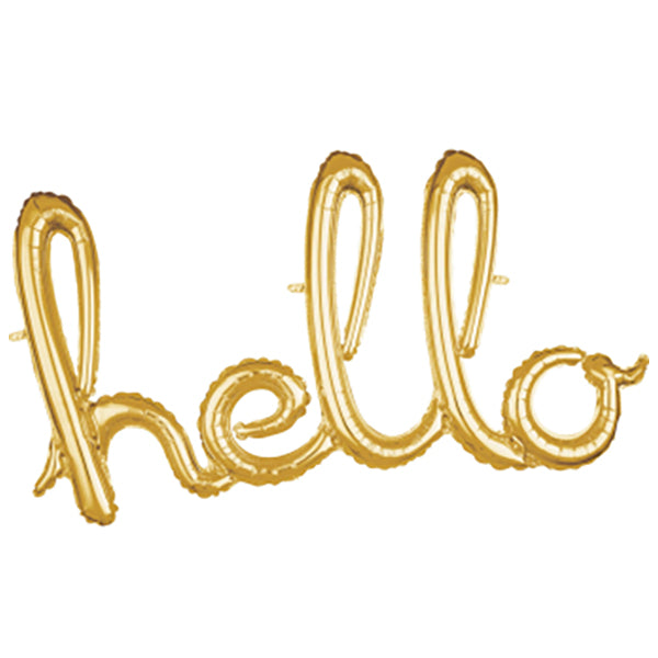 Amscan FB Satz *Hello* gold 99x55cm