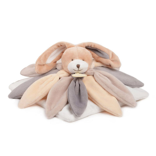 Doudou Schmusetuch Hase Blüte, taupe 28cm