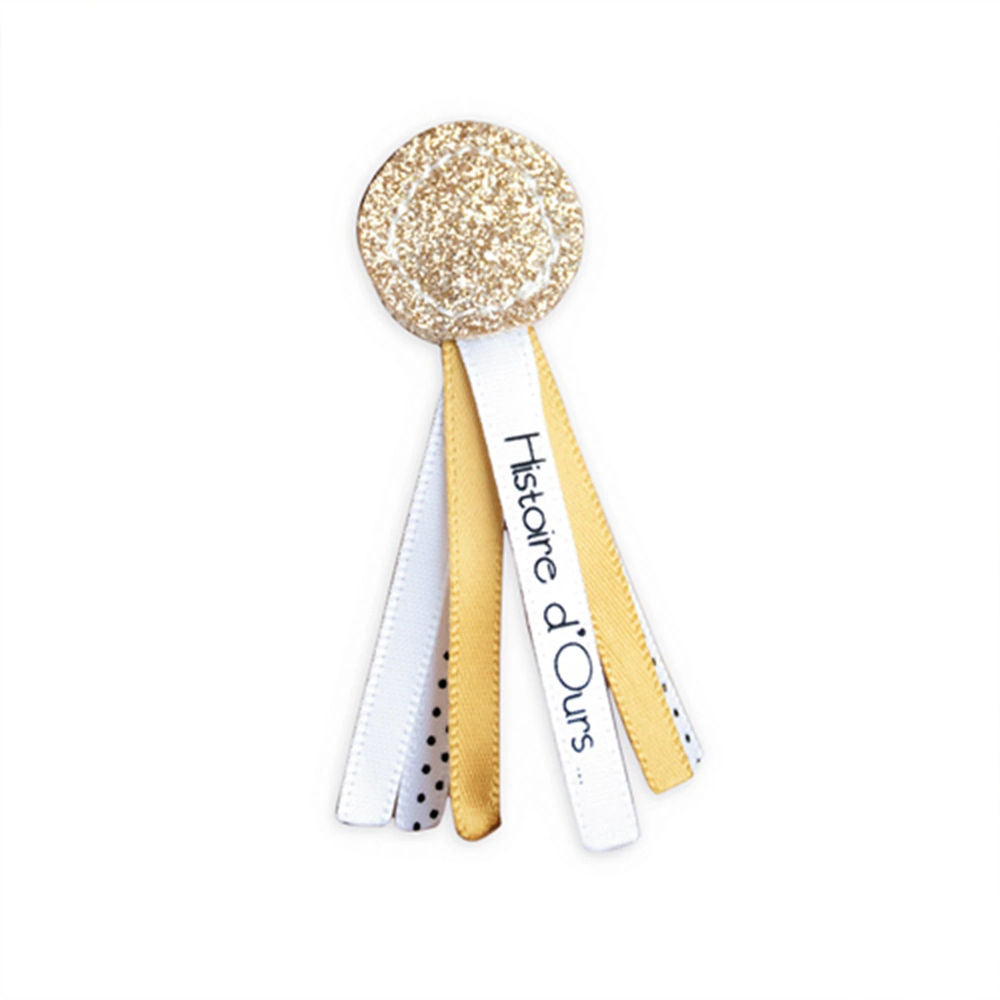 Doudou porte-bonheur ours, marron clair 24cm