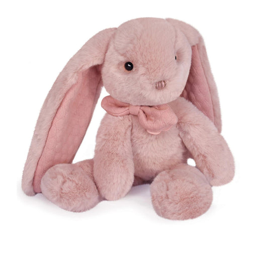 Doudou lapin Preppy chic, rose 30cm