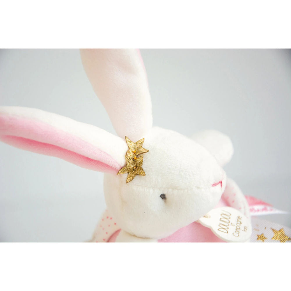 Doudou musical toy rabbit star 14cm