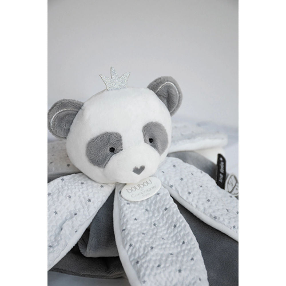 Doudou Traumfänger Panda Schmusetuch Blüte 26cm
