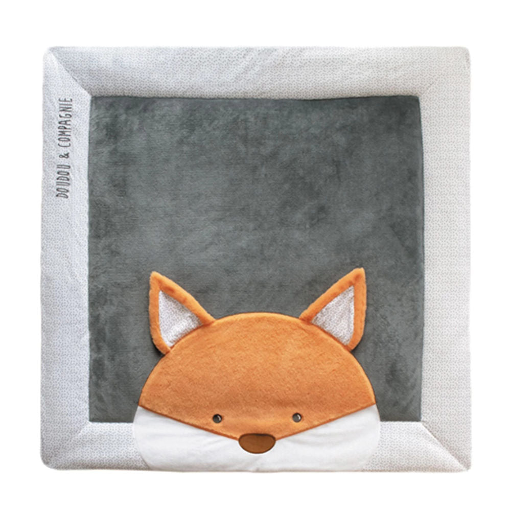 Doudou tapis câlin renard 100x100cm