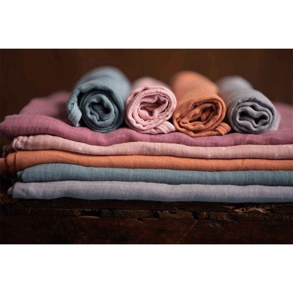 * SOINA shoulder burp cloth set of 2, orange/grey