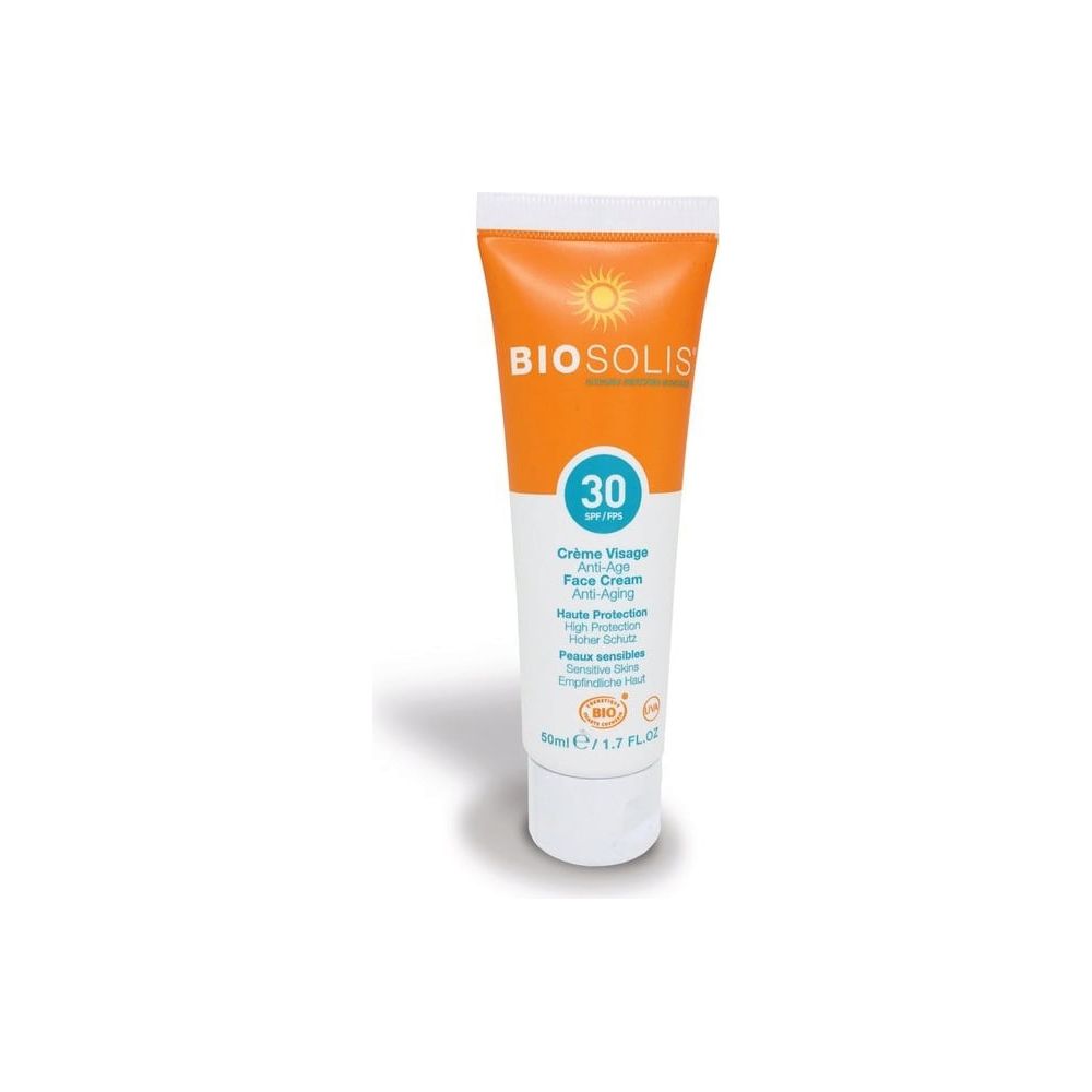 Biosolis crème solaire visage SPF30 antiage, 50 ml