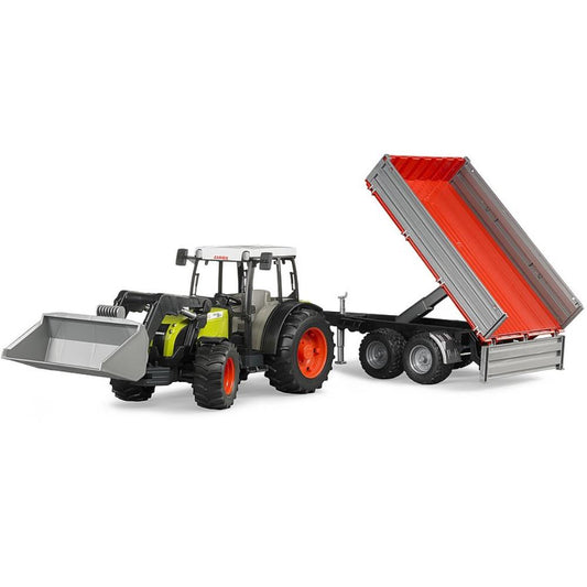 Brother Claas Nectis 267 F avec chargeur frontal et remorque latérale