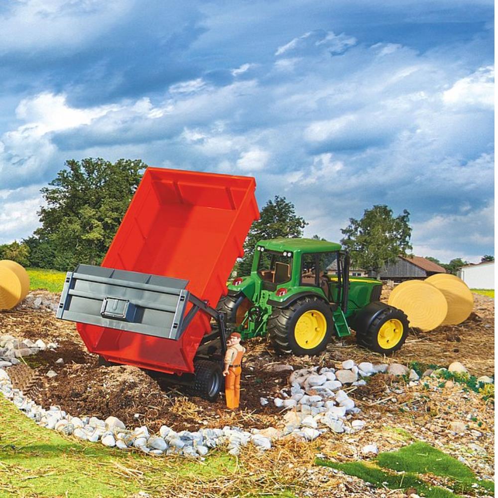 Bruder tipping trailer, red