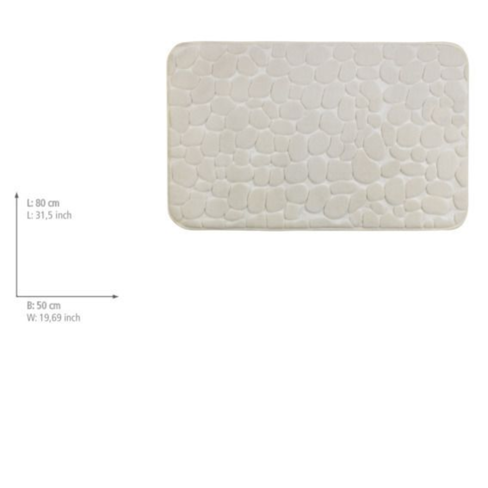 Wenko tapis de bain à mémoire de forme, Galets beige