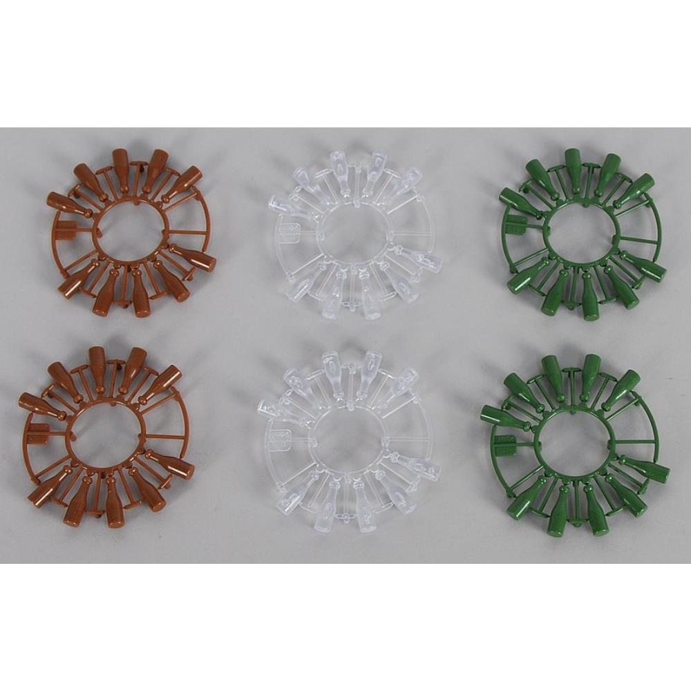 Flaschen für Altglascontainer je 20 Stück grün, transparent, braun