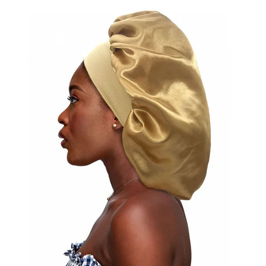 Satin Hair Sleep Cap, Gold