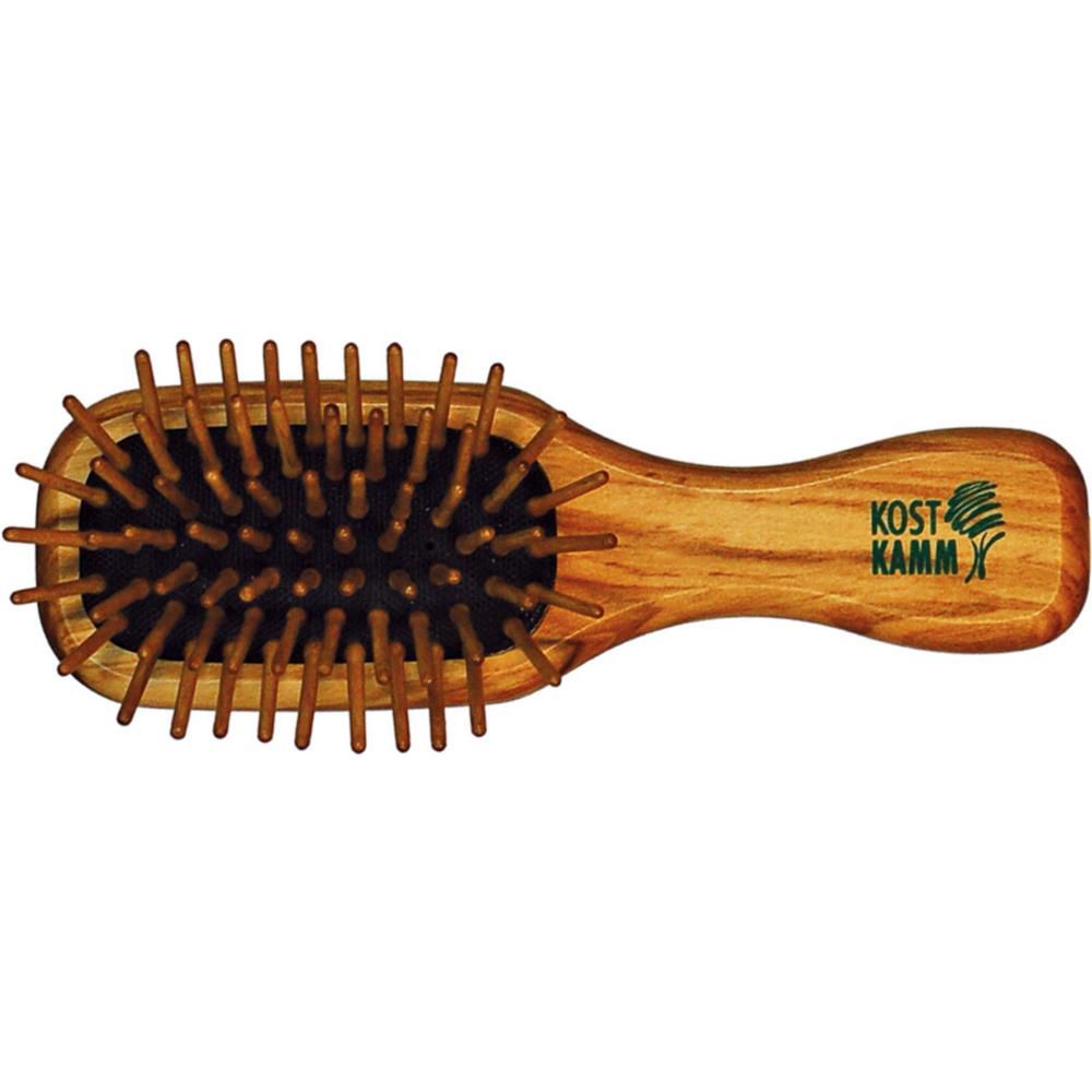 Kostkamm Mini Holzbürste Oliven, 7 reihig