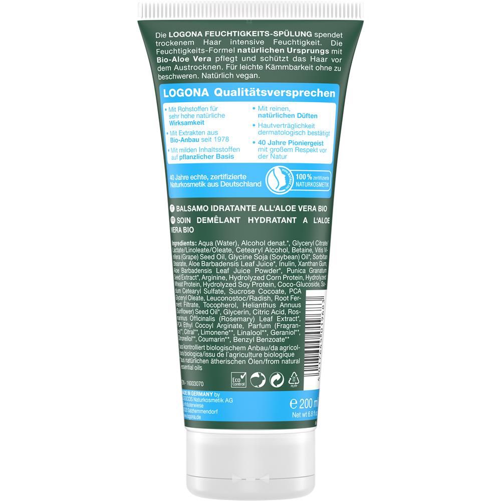Logona Conditioner Après-shampooing hydratant à l'aloe vera, 200 ml