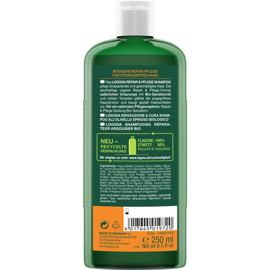 Logona Shampooing Réparation et Soin à l'Argousier, 250 ml