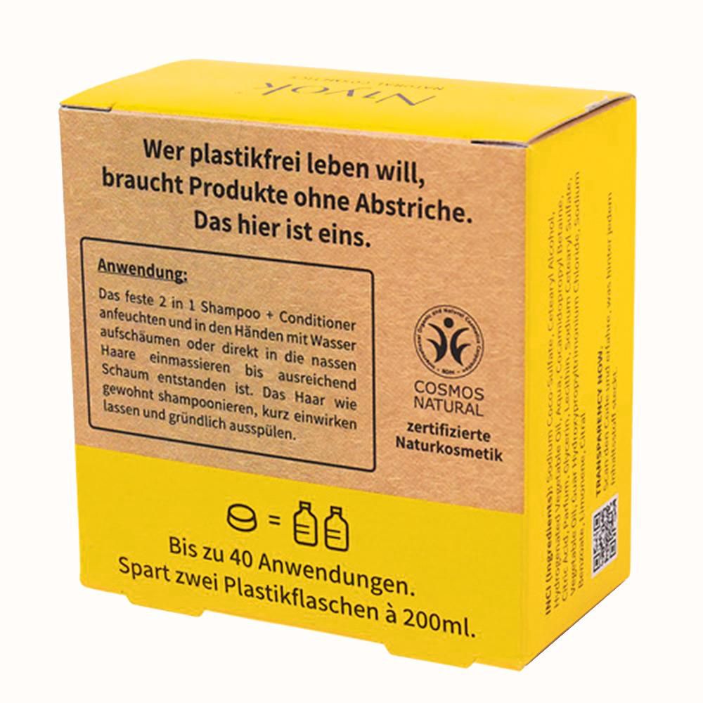 Niyok shampoing + après-shampooing solide 2en1, Vitamina, 80 g