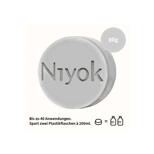 Niyok feste Dusche 4in1, Körper, Haare, Gesciht, Bart, Athletic grey, 80 g