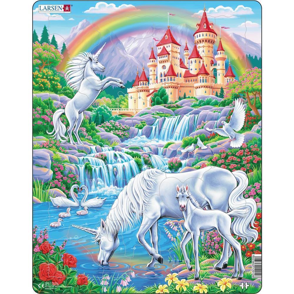 Larsen puzzle licorne, 32 pièces