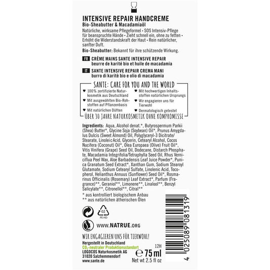 Sante Intensive Repair Handcreme, 75 ml