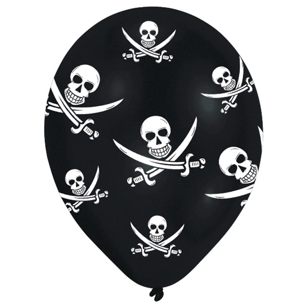 Jolly Roger 6 ballons, 27,5 cm