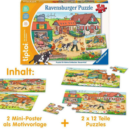 Puzzle Ravensburger tiptoi® pour les petits explorateurs : Ferme