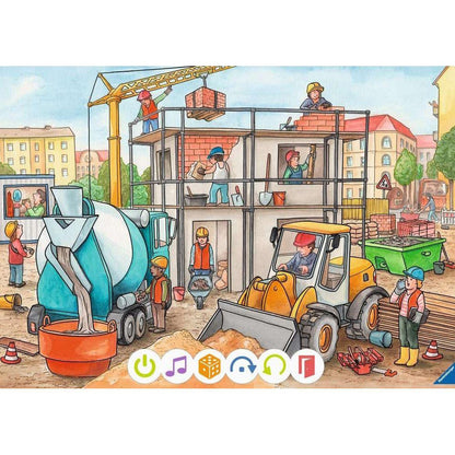 Puzzle Ravensburger tiptoi® pour les petits explorateurs : chantier de construction
