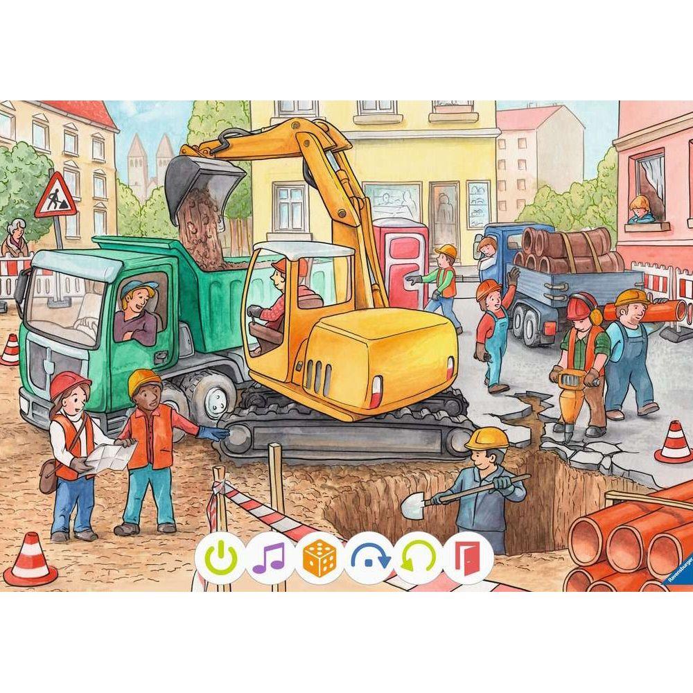 Puzzle Ravensburger tiptoi® pour les petits explorateurs : chantier de construction