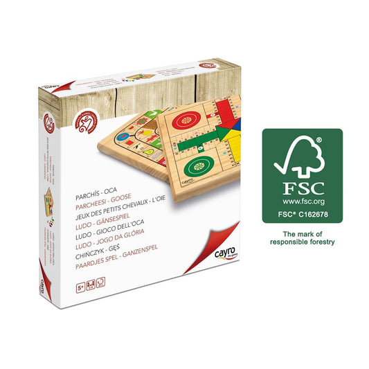 Cayro Games FSC Parcheesi & Gänsespiel