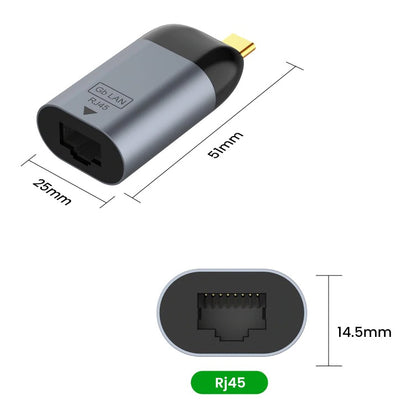 AAi Mobile USB-C zu RJ45 Gigabit Ethernet Adapter