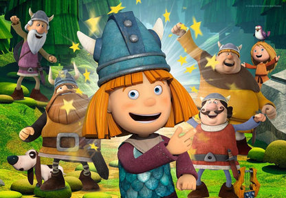 Puzzle pour enfants Ravensburger - Notre petite tête intelligente Wickie, 2x24 pièces