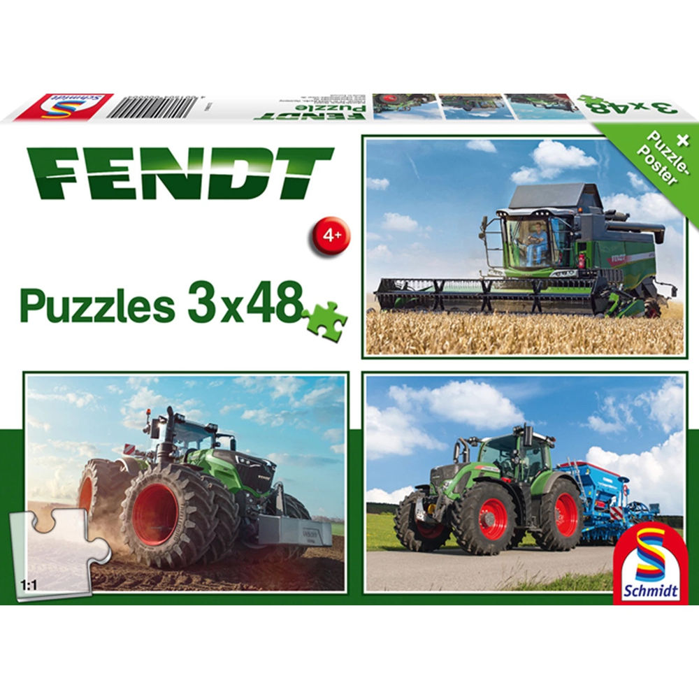 Schmidt Spiele Fendt 1050 Vario / 724 Vario / 6275L, 3 x 48 pieces