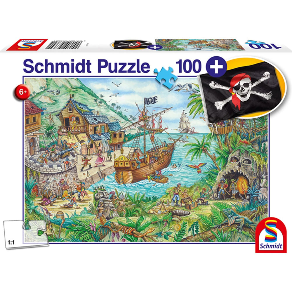 Schmidt Spiele In the Pirate Bay 100 pièces (drapeau pirate inclus)