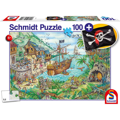 Schmidt Spiele In the Pirate Bay 100 pièces (drapeau pirate inclus)
