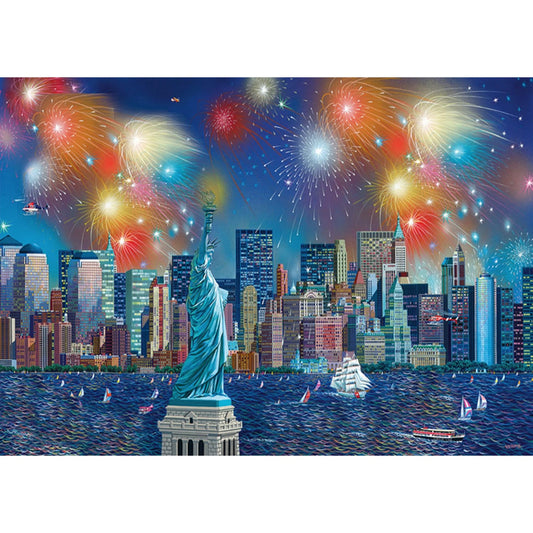 Schmidt Spiele Statue of Liberty with fireworks 1000 pieces