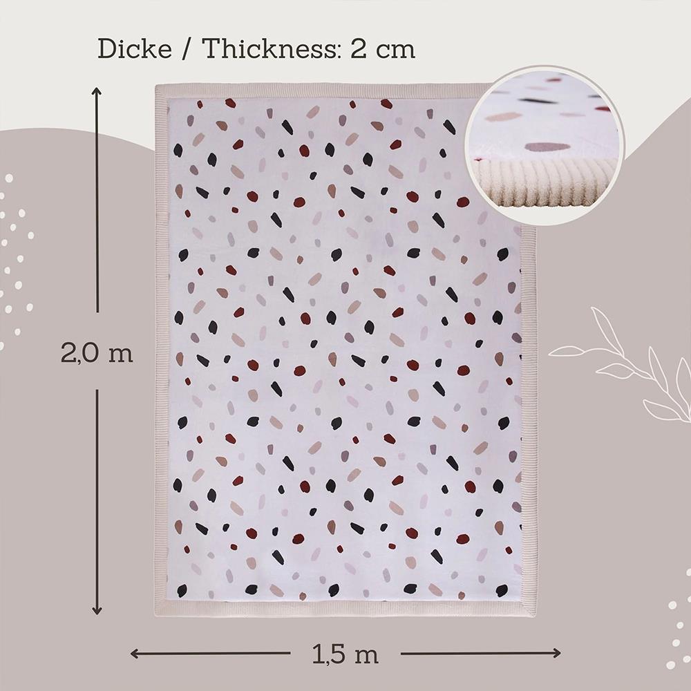 Tapis en velours Hakuna Mat, nuage, 2 x 1,5 m, confettis