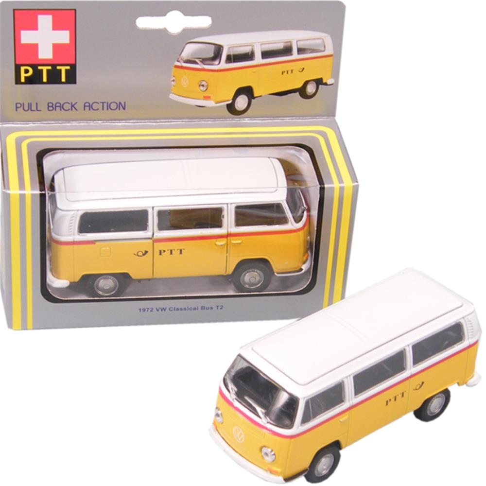 Spielzeugauto Volkswagen Bus T2B 1972 PTT