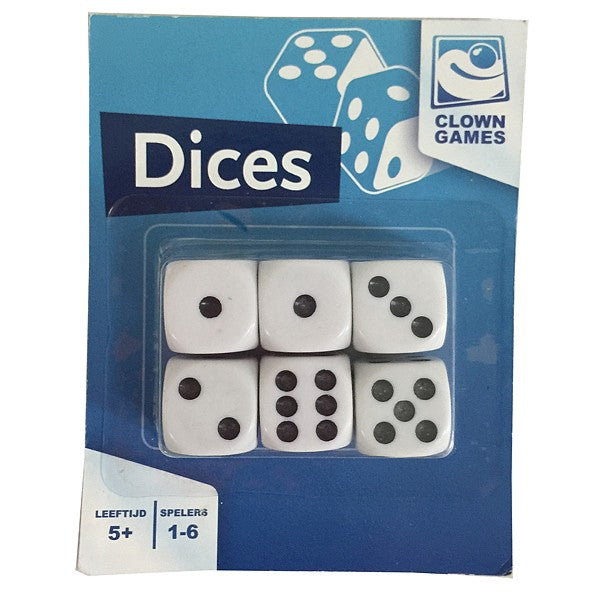 Jeu de dés Noname 6 dés 1,6x1,6cm