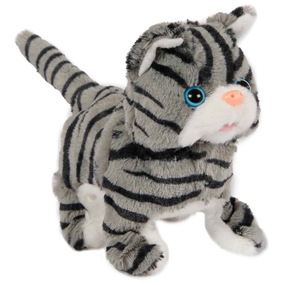 Noname B/O Katze grau/schwarz 15.5cm