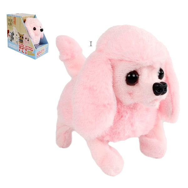 Sombo B/O Hund rosa laufend, 15.5 cm