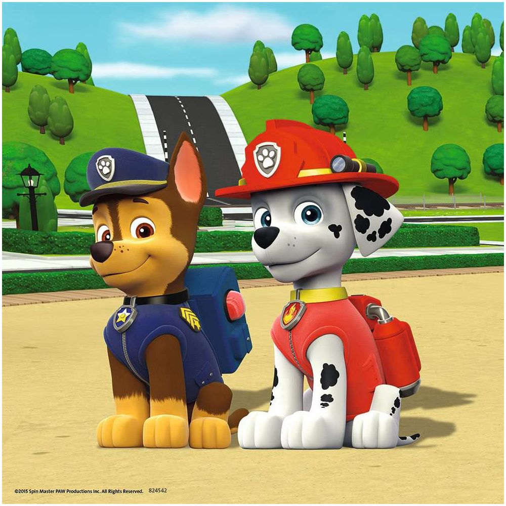 L'équipe Ravensburger Paw Patrol sur 4 pattes